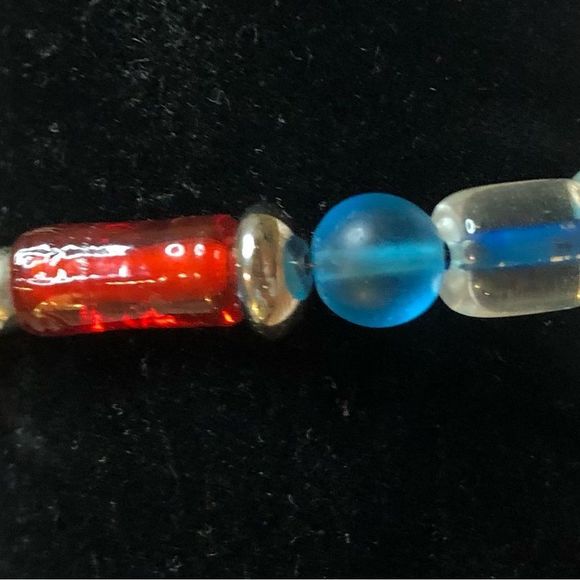 7” bracelet, colorful painted glass - Picture 3 of 5